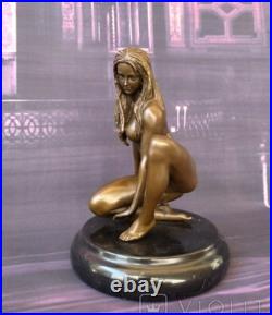 Vintage Bronze Sculpture Statue Woman Nude Marble Deco Claude Rare Old Art Paris Vintage Bronze Sculpture Statue Woman Nude Marble Deco Claude Rare Old Art Paris