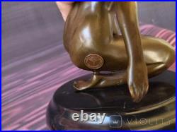 Vintage Bronze Sculpture Statue Woman Nude Marble Deco Claude Rare Old Art Paris Vintage Bronze Sculpture Statue Woman Nude Marble Deco Claude Rare Old Art Paris
