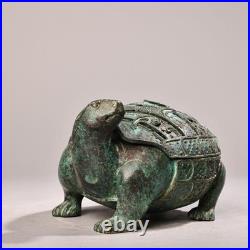 Vintage Bronze Turtle Incense Burner 8 Inches Old Housekeeper Style Old Housek Vintage Bronze Turtle Incense Burner 8 Inches Old Housekeeper Style Old Housek
