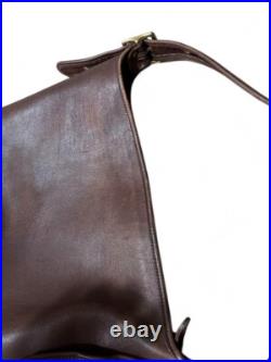 Vintage COACH 9085 Brown Leather Shoulder Bag Made in USA Old Style Purse