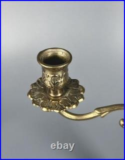 Vintage Candlestick Holder Antique Decor Collectible Metal Old Style 3-Light