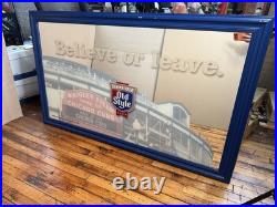 Vintage Chicago Cubs Wrigley Field Old Style Beer Bar Sign Mirror 5'x3' ft Size