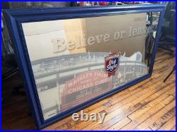 Vintage Chicago Cubs Wrigley Field Old Style Beer Bar Sign Mirror 5'x3' ft Size