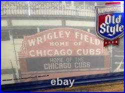 Vintage Chicago Cubs Wrigley Field Old Style Beer Bar Sign Mirror 5'x3' ft Size