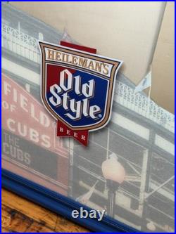 Vintage Chicago Cubs Wrigley Field Old Style Beer Bar Sign Mirror 5'x3' ft Size
