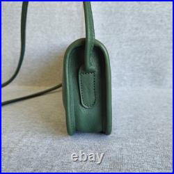 Vintage Coach Zippered Pouch Style 9655 Rare Green Soft Leather Old Coach USA
