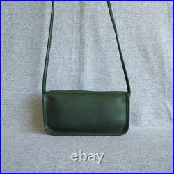 Vintage Coach Zippered Pouch Style 9655 Rare Green Soft Leather Old Coach USA