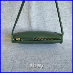 Vintage Coach Zippered Pouch Style 9655 Rare Green Soft Leather Old Coach USA
