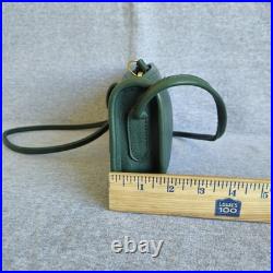 Vintage Coach Zippered Pouch Style 9655 Rare Green Soft Leather Old Coach USA