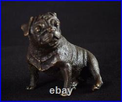 Vintage Dog Bronze Brand Bergman Sculptures Statue Rare Old 20th