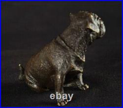 Vintage Dog Bronze Brand Bergman Sculptures Statue Rare Old 20th
