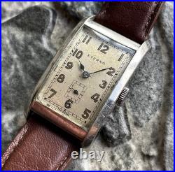 Vintage ETERNA TANK Swiss Made 30s old wrist watch