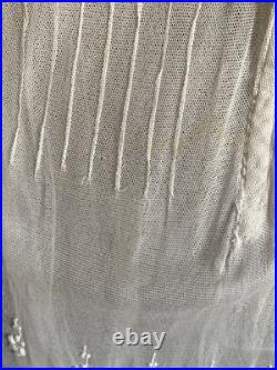 Vintage Edwardian Style Lace Ruffle Tea Party Dress Old Sheer Fine Detail