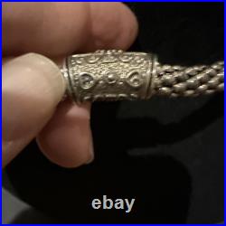 Vintage Estate 14k Diamond Sterling Silver Caviar Style Necklace New Old Stock