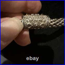 Vintage Estate 14k Diamond Sterling Silver Caviar Style Necklace New Old Stock