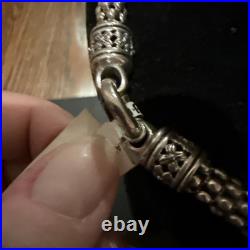 Vintage Estate 14k Diamond Sterling Silver Caviar Style Necklace New Old Stock