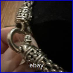 Vintage Estate 14k Diamond Sterling Silver Caviar Style Necklace New Old Stock