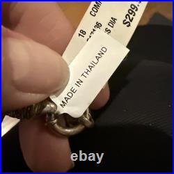 Vintage Estate 14k Diamond Sterling Silver Caviar Style Necklace New Old Stock