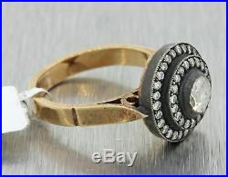 Vintage Estate Victorian Style 8k Solid Yellow Gold. 73ctw Old Cut Diamond Ring