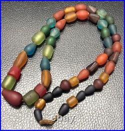 Vintage Fancy old African Venetian Style Trade Beads genuine strand