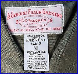 Vintage Filson Long Sleeve Shooting Shirt Style 56 Size 42 Medium New Old Stock