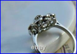 Vintage Flower Inspired Ring Old European Floral Style Edwardian Engagement Ring