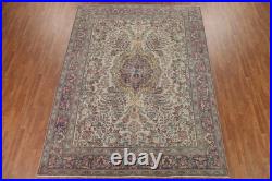 Vintage Handmade Floral Area Rug 9x11 Ft Medallion Wool Rug Traditional Style