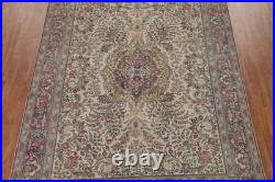 Vintage Handmade Floral Area Rug 9x11 Ft Medallion Wool Rug Traditional Style