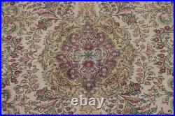 Vintage Handmade Floral Area Rug 9x11 Ft Medallion Wool Rug Traditional Style