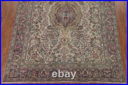 Vintage Handmade Floral Area Rug 9x11 Ft Medallion Wool Rug Traditional Style