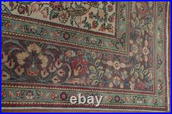 Vintage Handmade Floral Area Rug 9x11 Ft Medallion Wool Rug Traditional Style