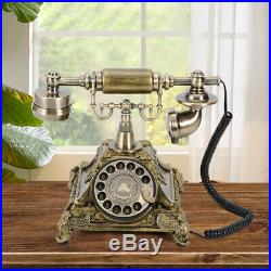 Vintage Handset Telephone Antique European Style Old Fashioned Rotary Dial Phone