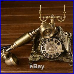 Vintage Handset Telephone Antique European Style Old Fashioned Rotary Dial Phone