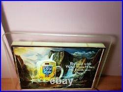 Vintage Heileman Old Style Beer Lighted Waterfall Wall Sign 1986 18 X 13