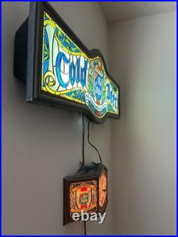 Vintage Heileman Old Style Beer Sign With Clock