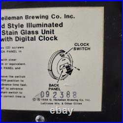 Vintage Heileman's 1988 Old Style Beer Light Sign Digital Clock