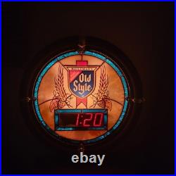 Vintage Heileman's 1988 Old Style Beer Light Sign Digital Clock