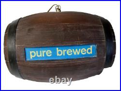 Vintage Heileman's Brewery Old Style Beer Pure Brewed Lighted Barrel