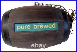 Vintage Heileman's Brewery Old Style Beer Pure Brewed Lighted Barrel