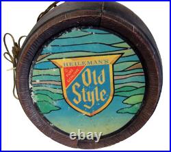 Vintage Heileman's Brewery Old Style Beer Pure Brewed Lighted Barrel