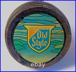Vintage Heileman's Brewery Old Style Beer Pure Brewed Lighted Barrel