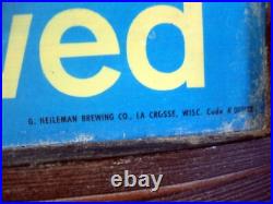 Vintage Heileman's Brewery Old Style Beer Pure Brewed Lighted Barrel