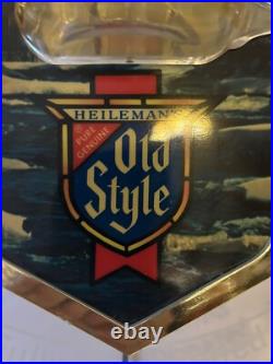 Vintage Heileman's OLD STYLE Beer BUBBLER MOTION Bar Light Sign