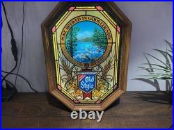 Vintage Heileman's OLD STYLE Beer Waterfall MOTION Bar Light Sign