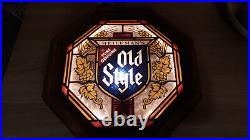 Vintage Heileman's Old Style Beer Bar Plastic Lighted Wall Sign