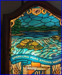 Vintage Heileman's Old Style Beer Faux Stained Glass Style Bar Light