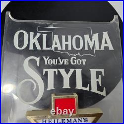 Vintage Heileman's Old Style Beer Light Sign 18 Oklahoma You've Got Style Bar