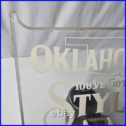 Vintage Heileman's Old Style Beer Light Sign 18 Oklahoma You've Got Style Bar