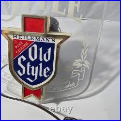 Vintage Heileman's Old Style Beer Light Sign 18 Oklahoma You've Got Style Bar