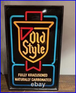 Vintage Heileman's Old Style Beer Lighted Advertising Bar Sign